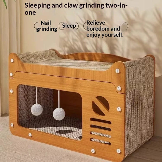 Integrated Cat Scratching Lounge