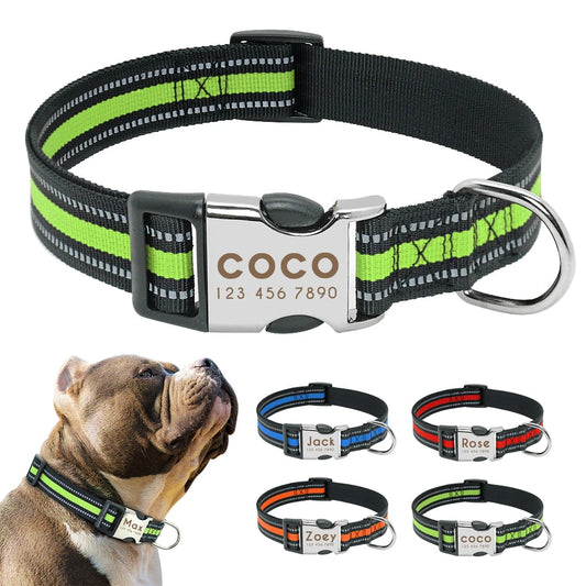 Reflective Personalized Dog Collar